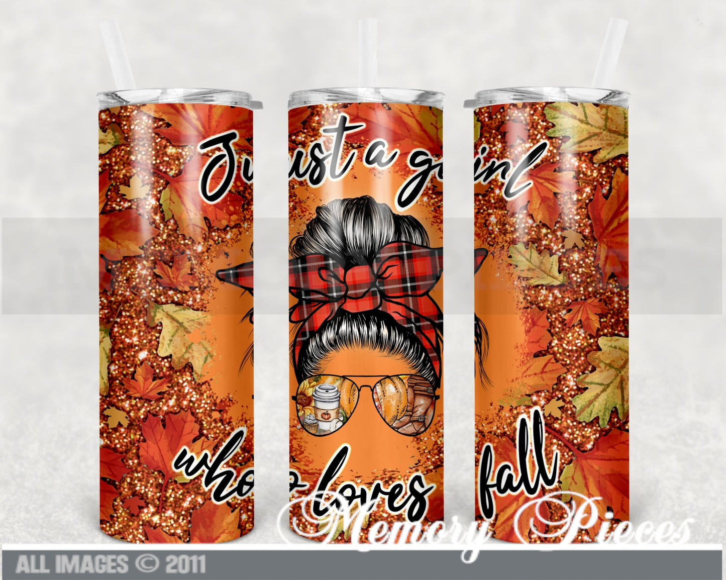 20 ounce Insulated Skinny Tumbler - Just A Girl Who Loves Fall