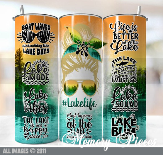 20 ounce Insulated Skinny Tumbler - #lakelife