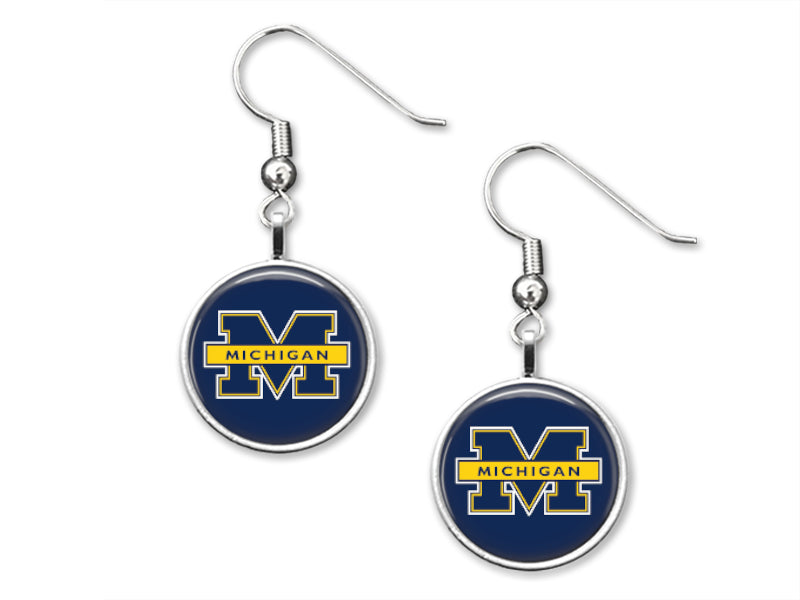 Michigan University 12mm Dangle Earrings