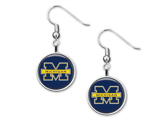 Michigan University 12mm Dangle Earrings