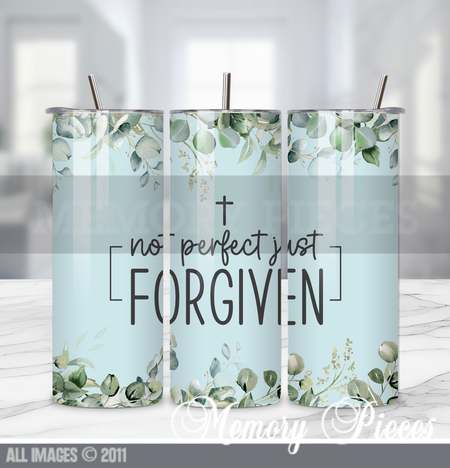 20 ounce Insulated Skinny Tumbler - Not Perfect Just Forgiven