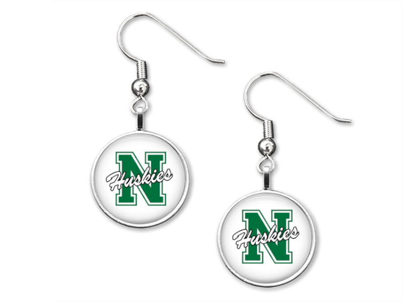 North Huskies 12mm Dangle Earrings