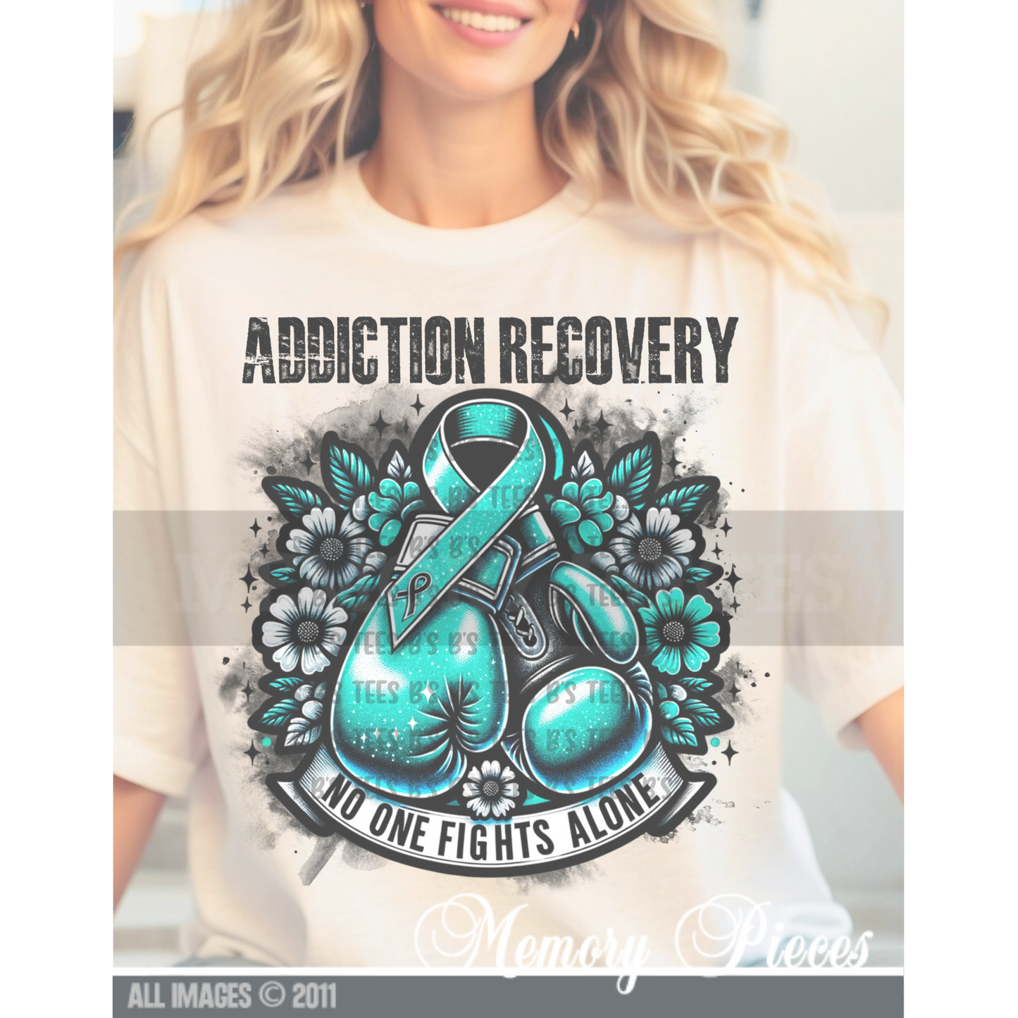 Addiction Recovery No One Fights Alone T-Shirt