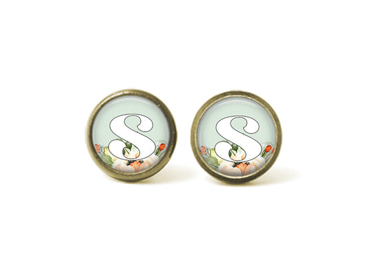 Alphabet s 12mm Post Earrings