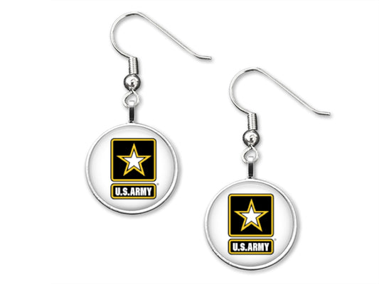 US Army 12mm Dangle Earrings