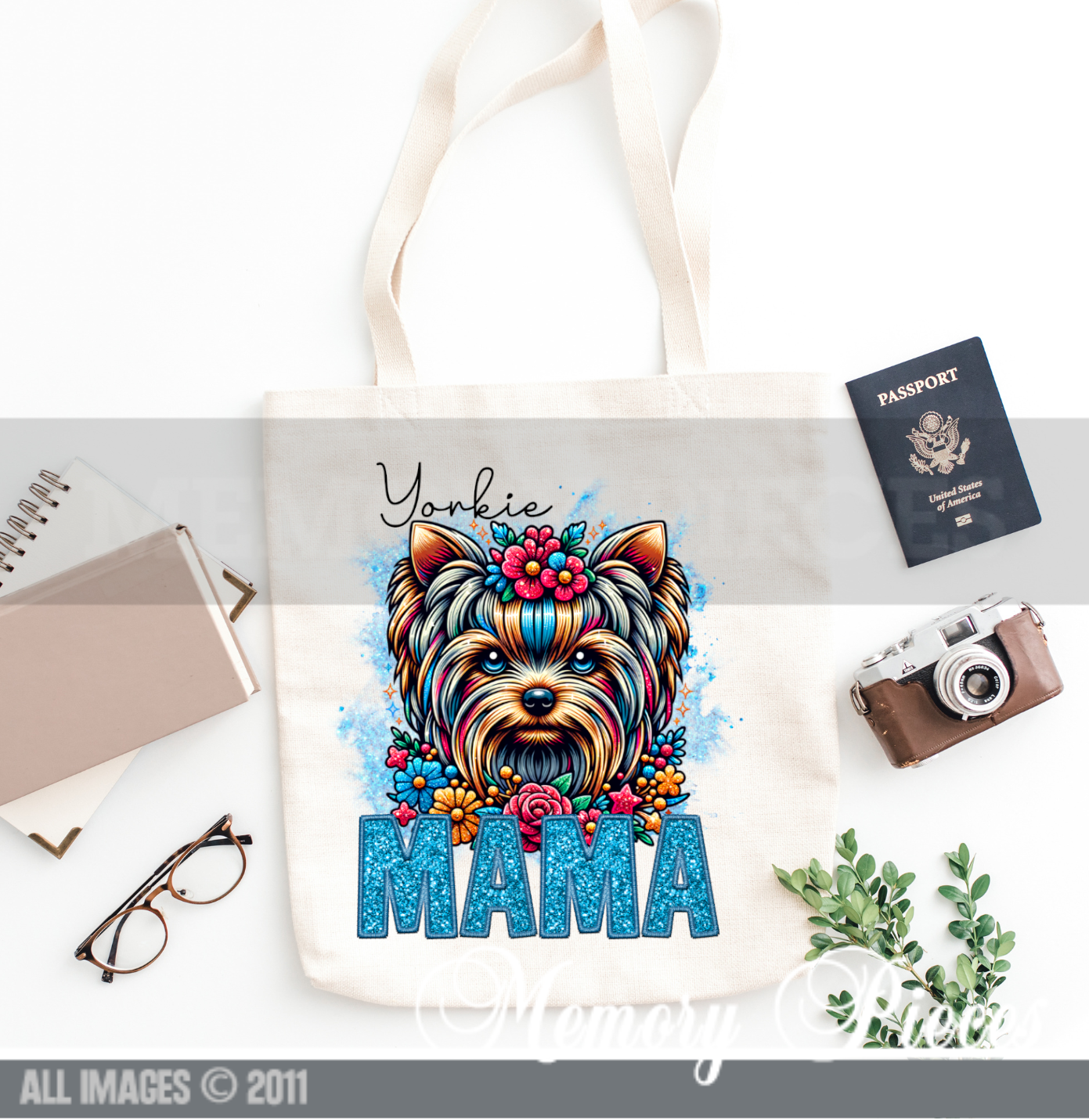 Yorkie Dog Mama Tote Bags (Female)