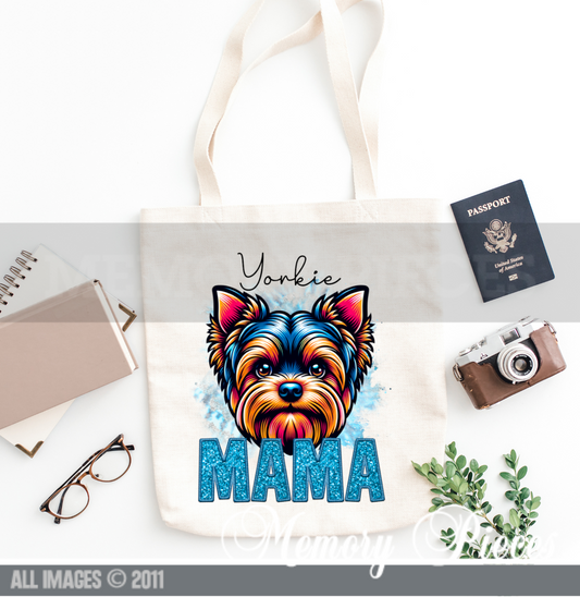 Yorkie Dog Mama Tote Bags (Male)