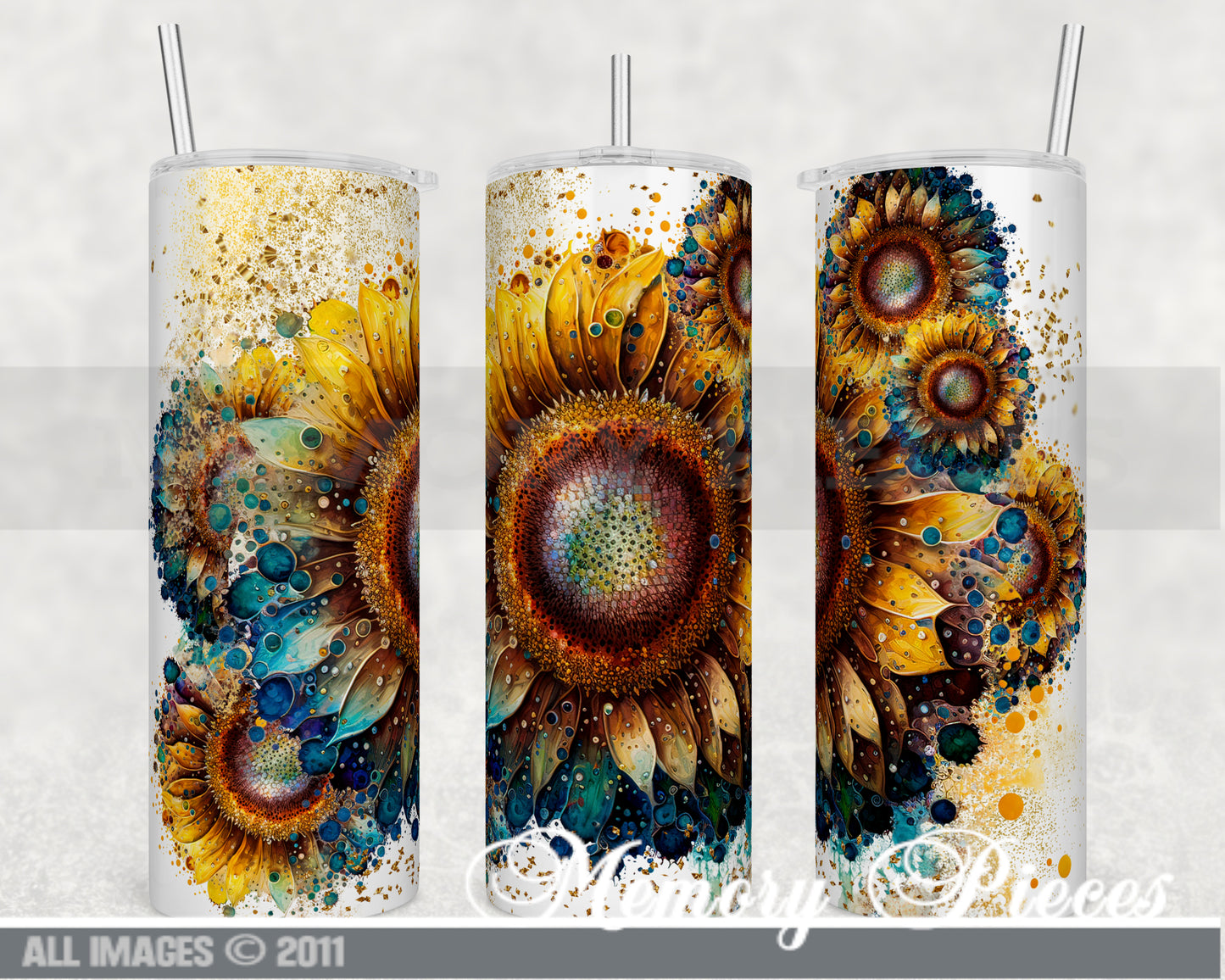 20 ounce Insulated Skinny Tumbler - Sunflower Ink