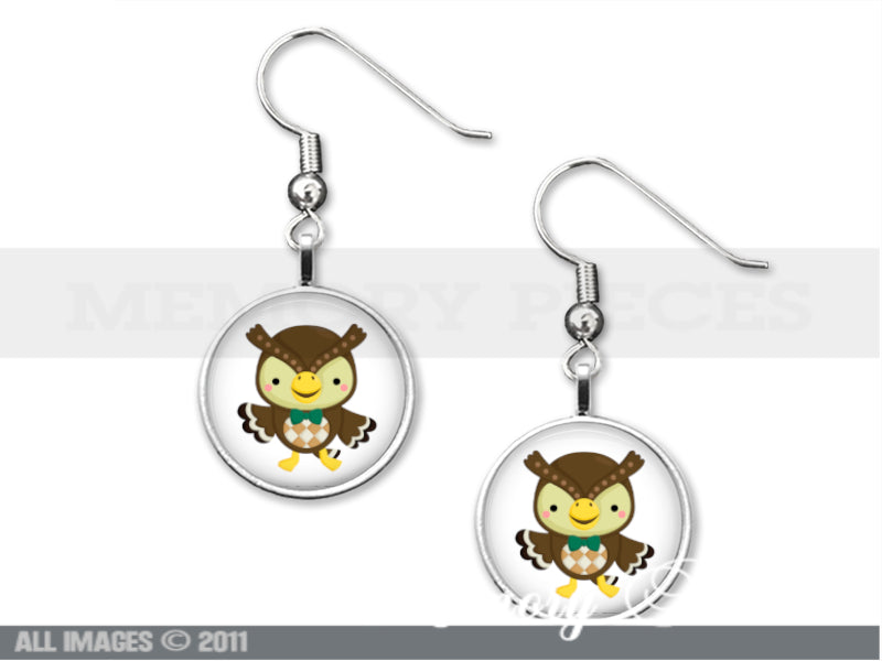 Animal Crossing New Horizon Blathers Owl 12mm Dangle Earrings