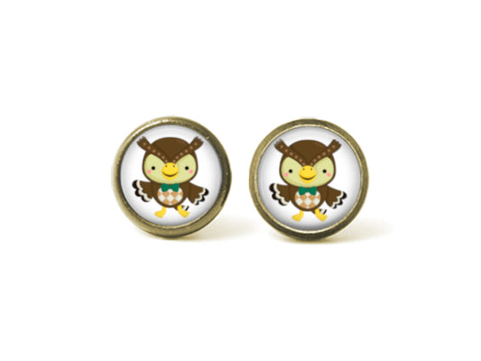 Animal Crossing New Horizon Blathers Owl 12mm Post Earrings