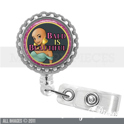 Disney Princess Bald is Beautiful Retractable Badge Holder/Reel