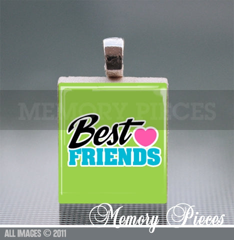 'Best Friends' Scrabble Tile Pendant with Ball Chain