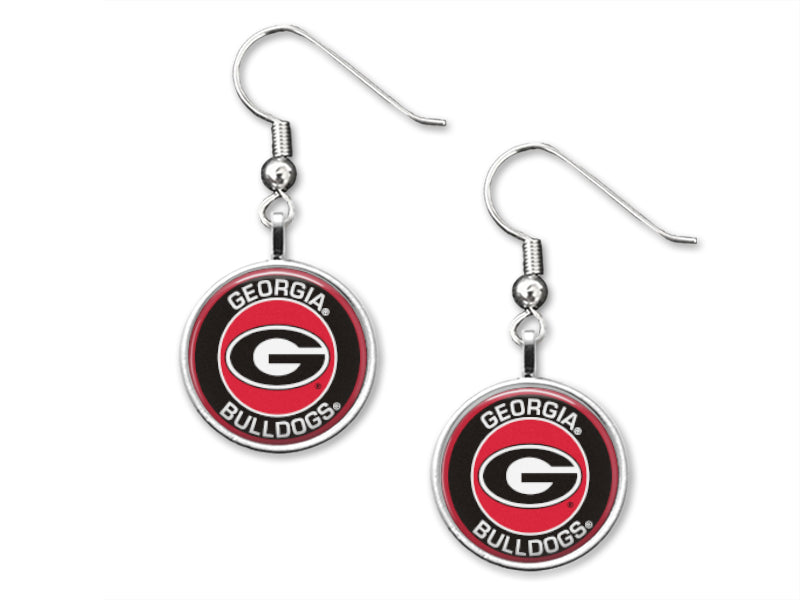 Georgetown Bulldogs Football 12mm Dangle Earrings