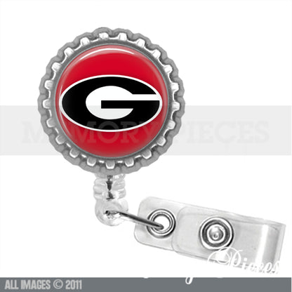 Georgia Bulldogs Retractable Badge Holder/Reel