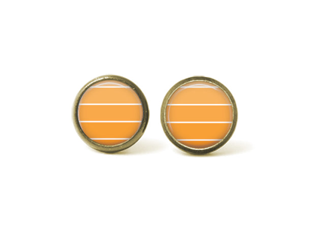 Fall Stripes and Plaid 12mm Post Earrings