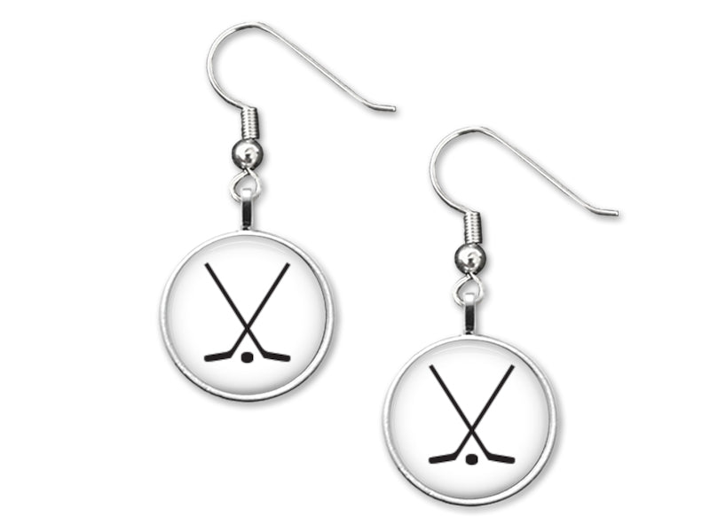 Hockey Stick 12mm Dangle Earrings