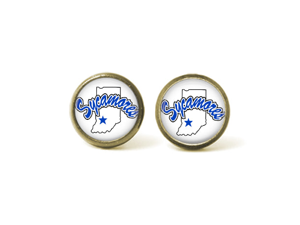 ISU Indiana State University Sycamores 12mm Post Earrings