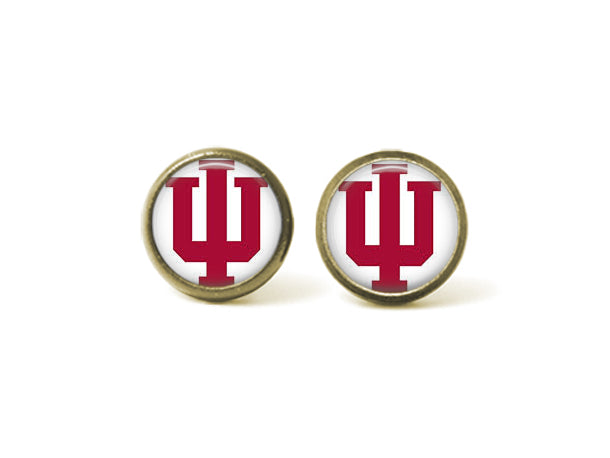 Indiana University IU 12mm Post Earrings