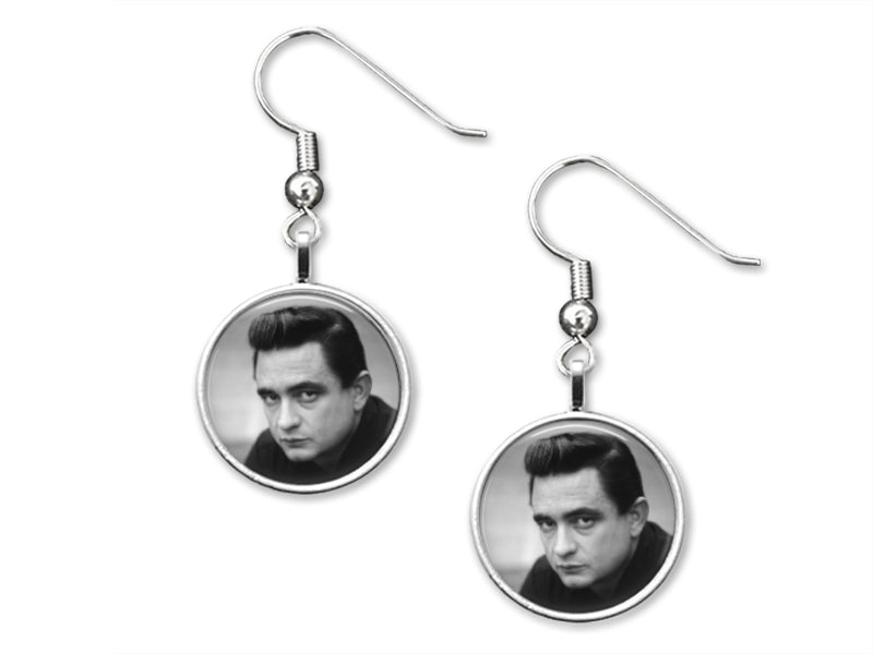 Johnny Cash 12mm Dangle Earrings