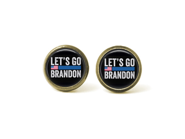 Let's Go Brandon 12mm Post Earrings