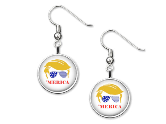 Trump 'Merica 12mm Dangle Earrings