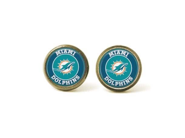 Miami Dolphins 12mm Post Earrings