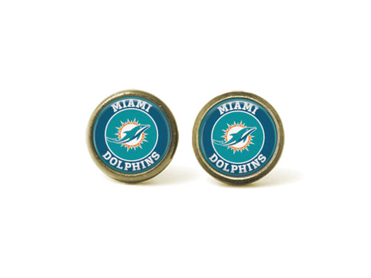 Miami Dolphins 12mm Post Earrings