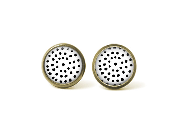 Hobo Polka Dots 12mm Post Earrings