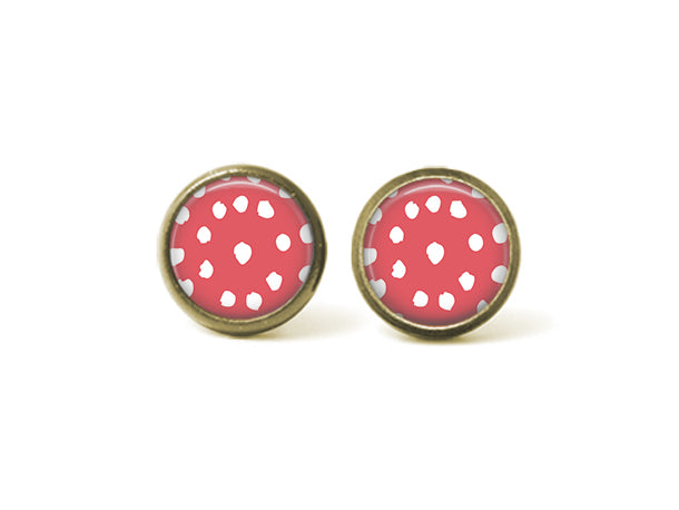 Hobo Polka Dots 12mm Post Earrings