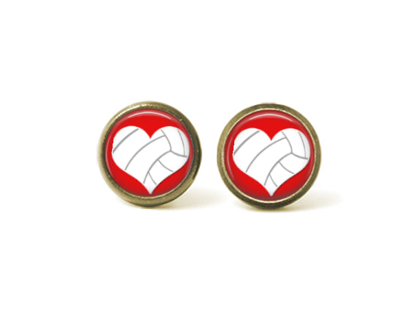 Volleyball 12mm Post Earrings