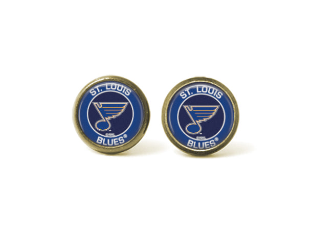 St. Louis Blues Hockey 12mm Post Earrings