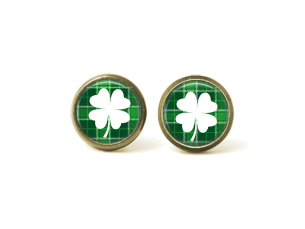 St. Patrick's Day Shamrock 12mm Post Earrings