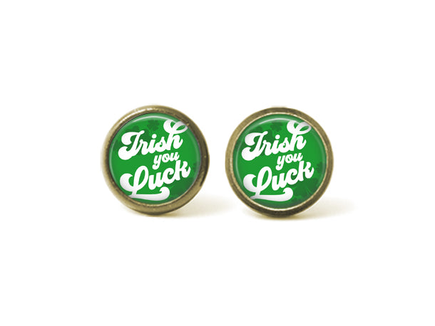 'Irish you Luck' 12mm Post Earrings