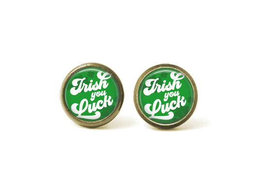 'Irish you Luck' 12mm Post Earrings