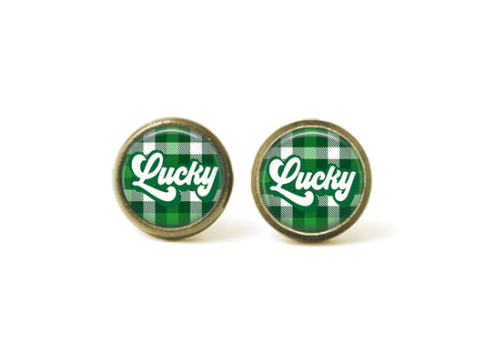 'Lucky' 12mm Post Earrings