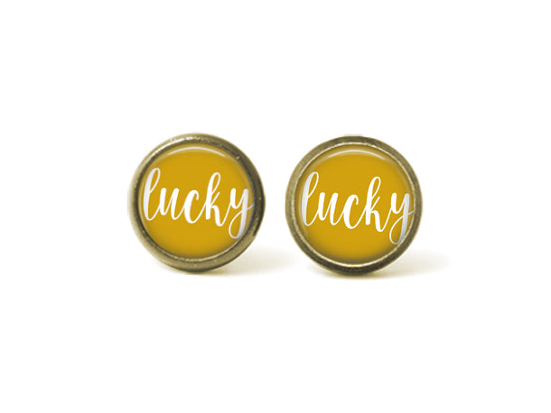 St. Patrick's Day Lucky Shamrock 12mm Post Earrings