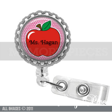 Personalized Teacher Retractable Badge Holder/Reel