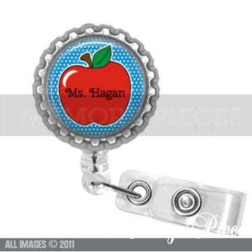 Personalized Teacher Retractable Badge Holder/Reel