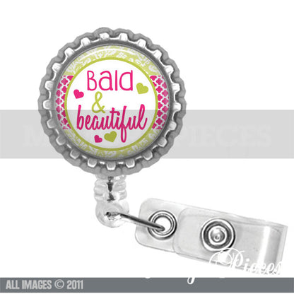 No Hair Don't Care Retractable Badge Reels