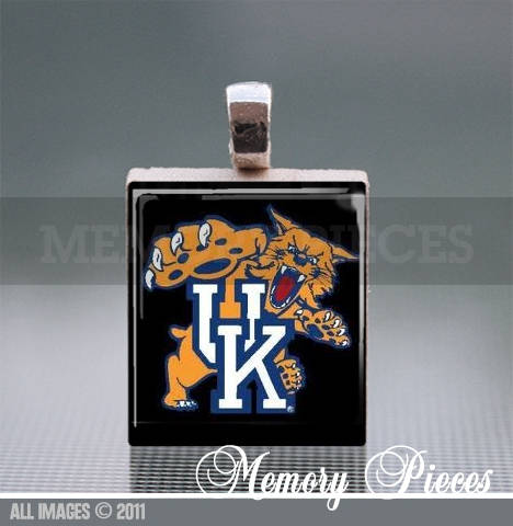 UK - University of Kentucky Scrabble Tile Pendant with Ball Chain