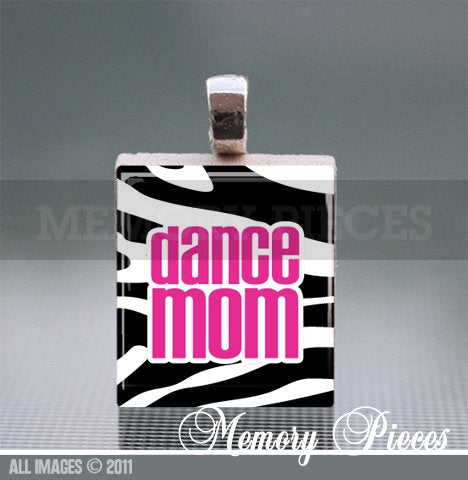 'Dance Mom' Scrabble Tile Pendant with Ball Chain