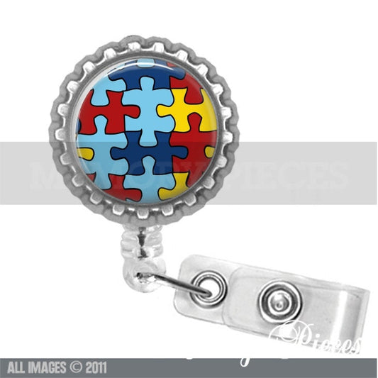 Autism Awareness Retractable Holder/Reel