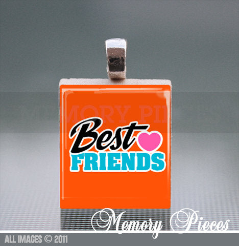 'Best Friends' Scrabble Tile Pendant with Ball Chain