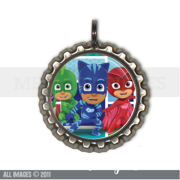 PJ Masks Bottle Cap and Ball Chain Necklace