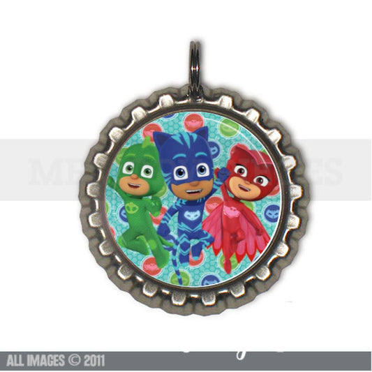 PJ Masks Bottle Cap and Ball Chain Necklace