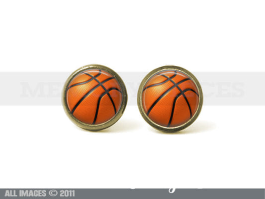 Basketball 12mm Post Earrings