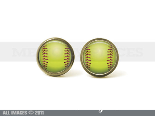 Softball 12mm Post Earrings