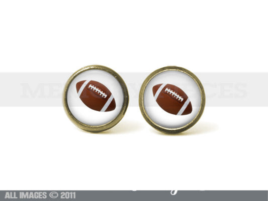 Football 12mm Post Earrings