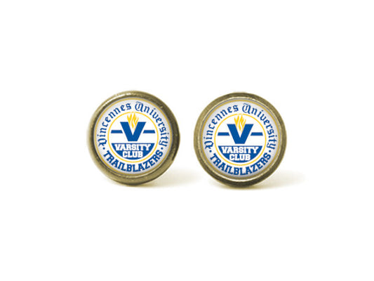 University of Vincennes Indiana VU 12mm Post Earrings