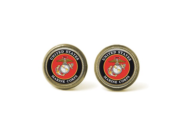 Marines 12mm Post Earrings